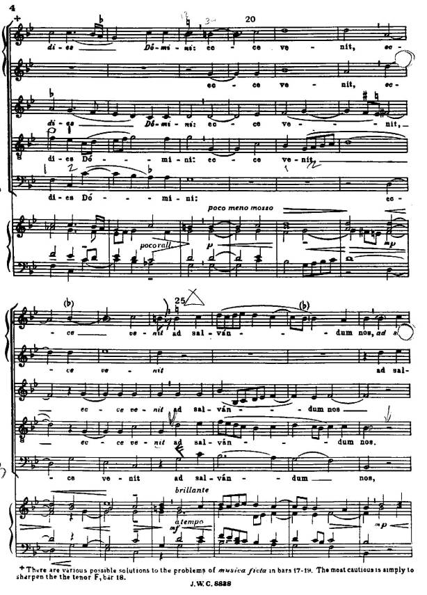 page from Palestrina's Canite Tuba