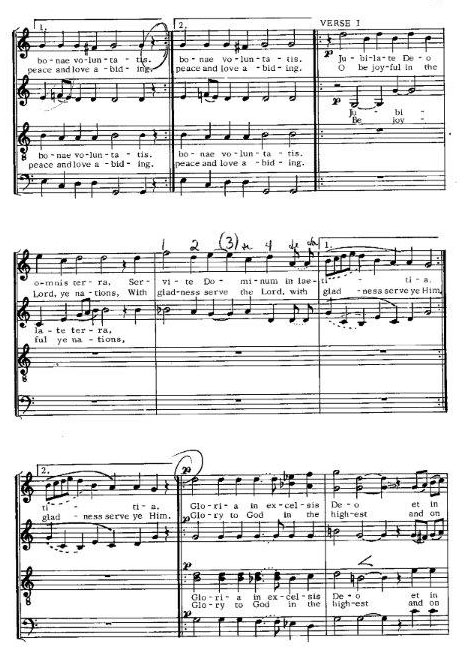 page from Pinkham's Christmas Cantata
