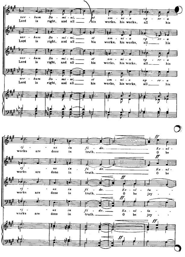 page from Vaughn Williams' A Choral Flourish